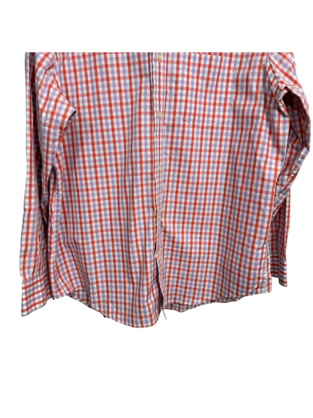 Banana Republic Non-Iron Classic Fit Plaid Button Front Shirt XL 17-17.5 35-36 C
